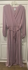 DB Studio David s Bridal Chiffon Wrap Dress Dusty Rose Size 26 Plus Size
