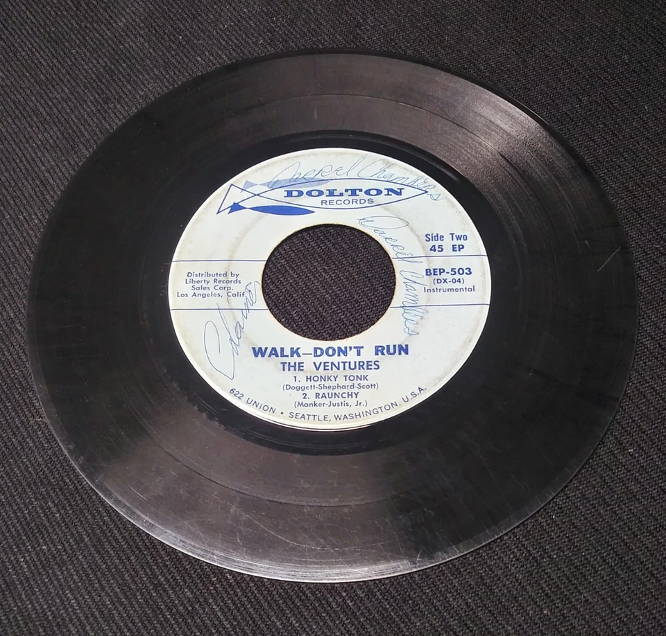 HTF 45 rpm EP surf VENTURES Walk Don't Run 1960 Dolton BEP 503 pic sleeve G+/VG Foto 2 de 4