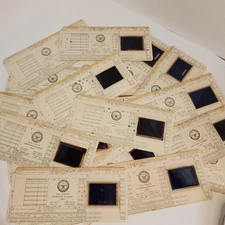 12 computer data cards engineering microfiche punch cards 1960s computer cards
