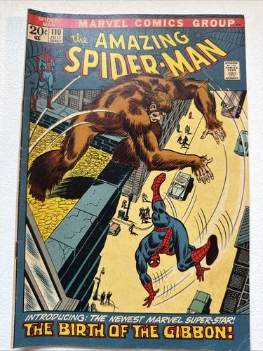 Amazing Spider-Man 110 Fine FN  Marvel 1972 1st Gibbon