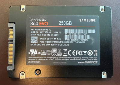 Samsung 860 EVO 250GB,Internal,2.5 inch (MZ-76E250) Solid State Drive