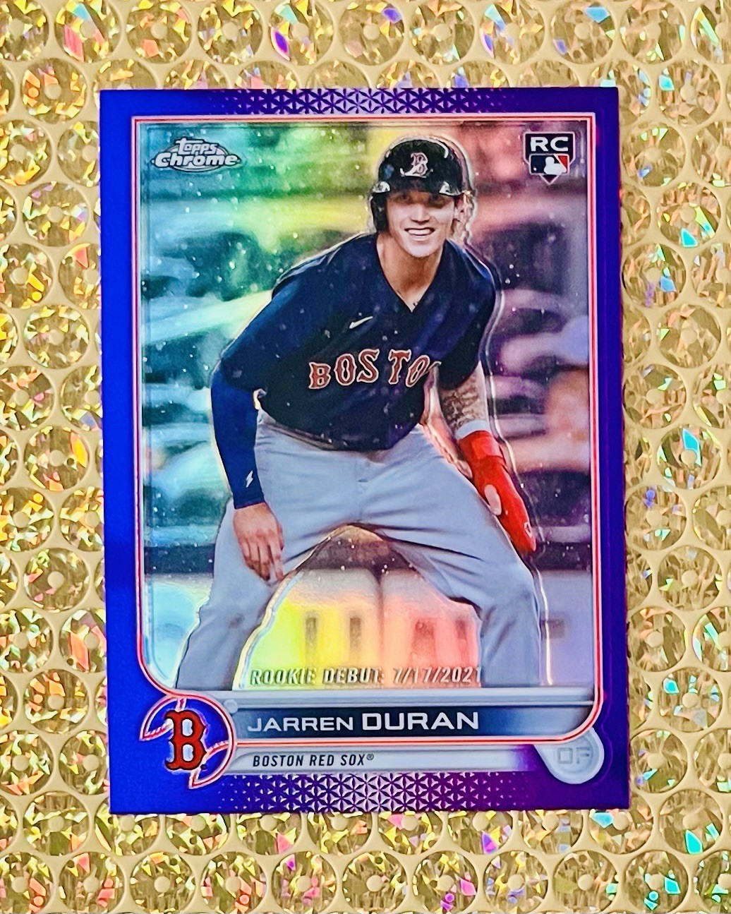 2022 Topps Chrome Update #USC70 Jarren Duran Rookie Debut RC Purple Refractor