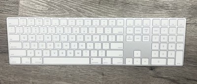 Apple Magic Wireless Keyboard A1843 White and Silver with Numeric Keypad