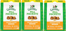 Pill Pockets Treats for Dogs Capsule Pouch, Chicken Flavor, 15.8-Ounce per Pack