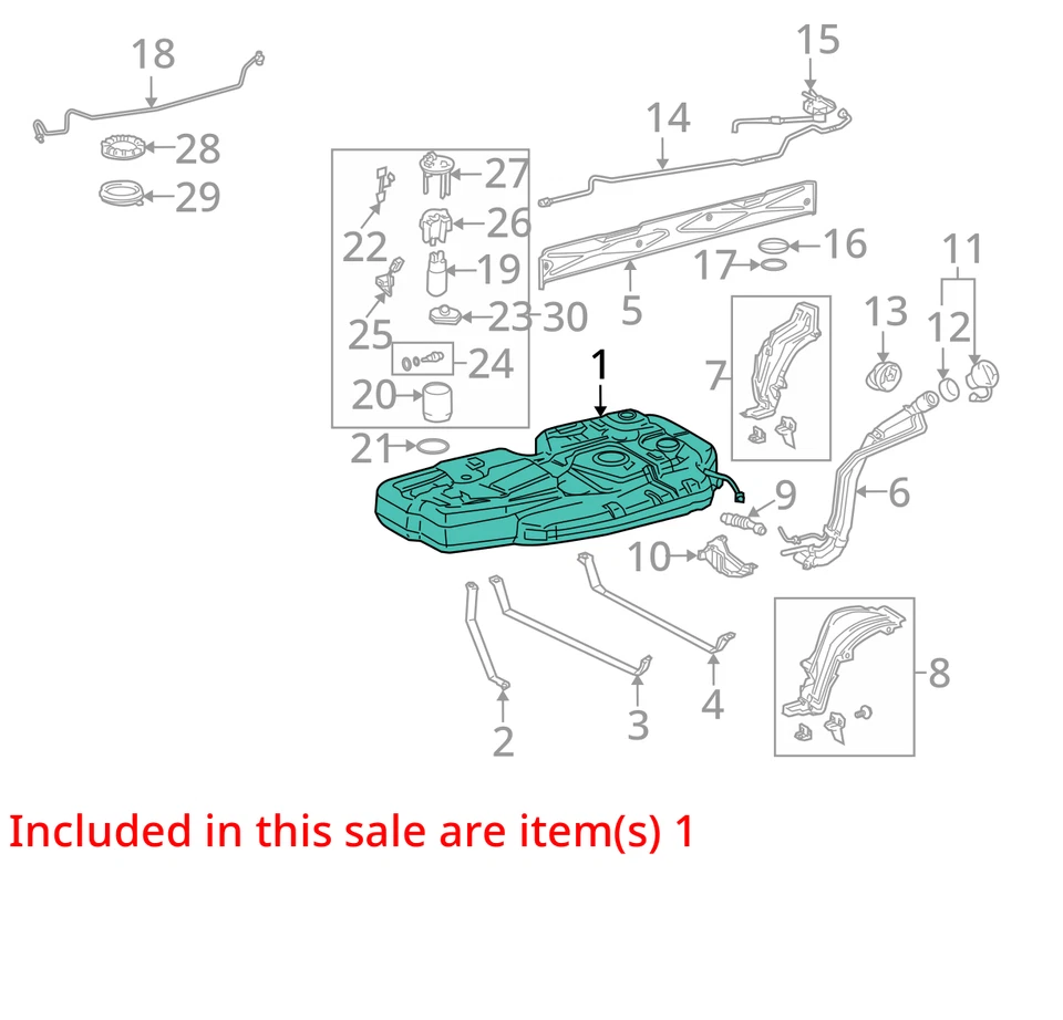 (LOCAL PICKUP ONLY) Fuel Tank FWD Fits 04-10 SIENNA 871907 - Image 3 of 4