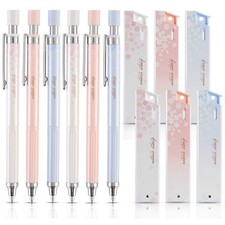 6 PCS 0.5 mm Cherry Mechanical Pencils, 6 Pack HB Lead Refills, Drafting, Art