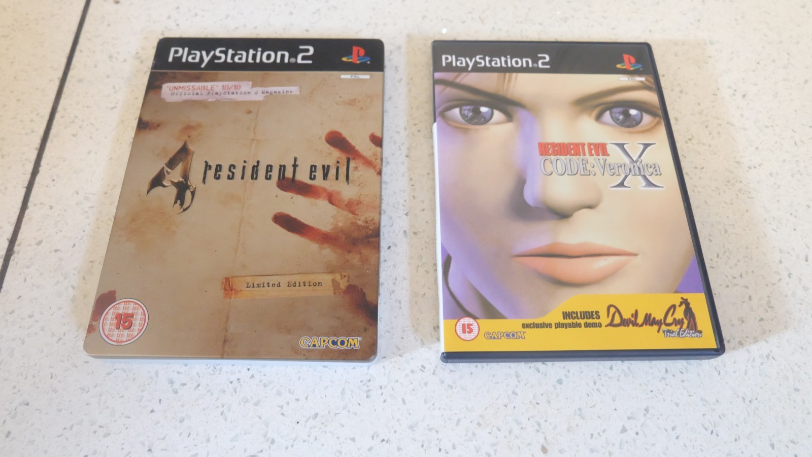Resident Evil 4 Limited Edition PS2 Steelbook & CODE VERONICA + DEMO UK PAL VGC