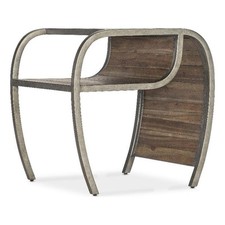 Bowery Hill Modern / Contemporary Open Ended Metal End Table in Brown