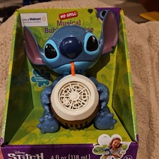 Disney Stitch Musical Bubble Machine No Spill Blows Bubbles  New 