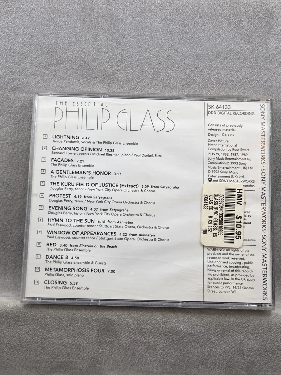 PHILIP GLASS - THE ESSENTIAL - CD 1993 - Lightning, Changing Opinion