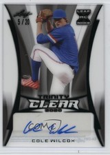 2020 Leaf Trinity Clear Auto Green /20 Cole Wilcox #CA-CW1 Auto 03j5