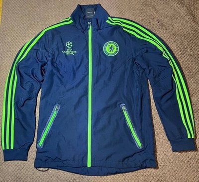 Adidas Chelsea FC Tracksuit Full Set – Navy & Neon Green (Jacket +