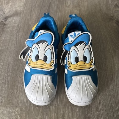 Child Adidas X Disney Superstar 360 Donald Duck Shoes Size 2 Youth
