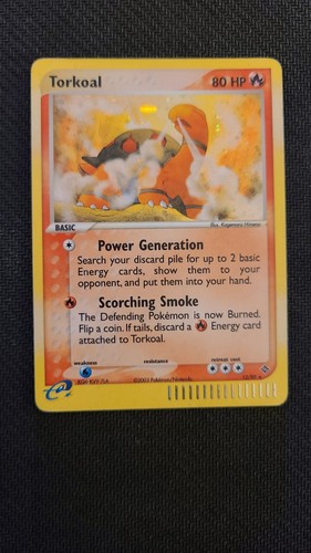 Pokemon 2003 ex Dragon Torkoal #12 Holo Rare Moderately Played
