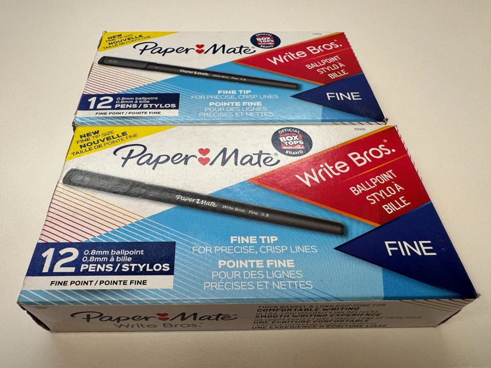 2DZ Sanford 2124515 Write Bros. Ballpoint Pen, Fine 0.8 MM Black Ink Paper Mate - Image 3 of 4