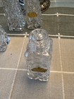 Vintage West German Lead Crystal Salt & Pepper Shakers Set of 2 Diamond Cut 4" — photo 9