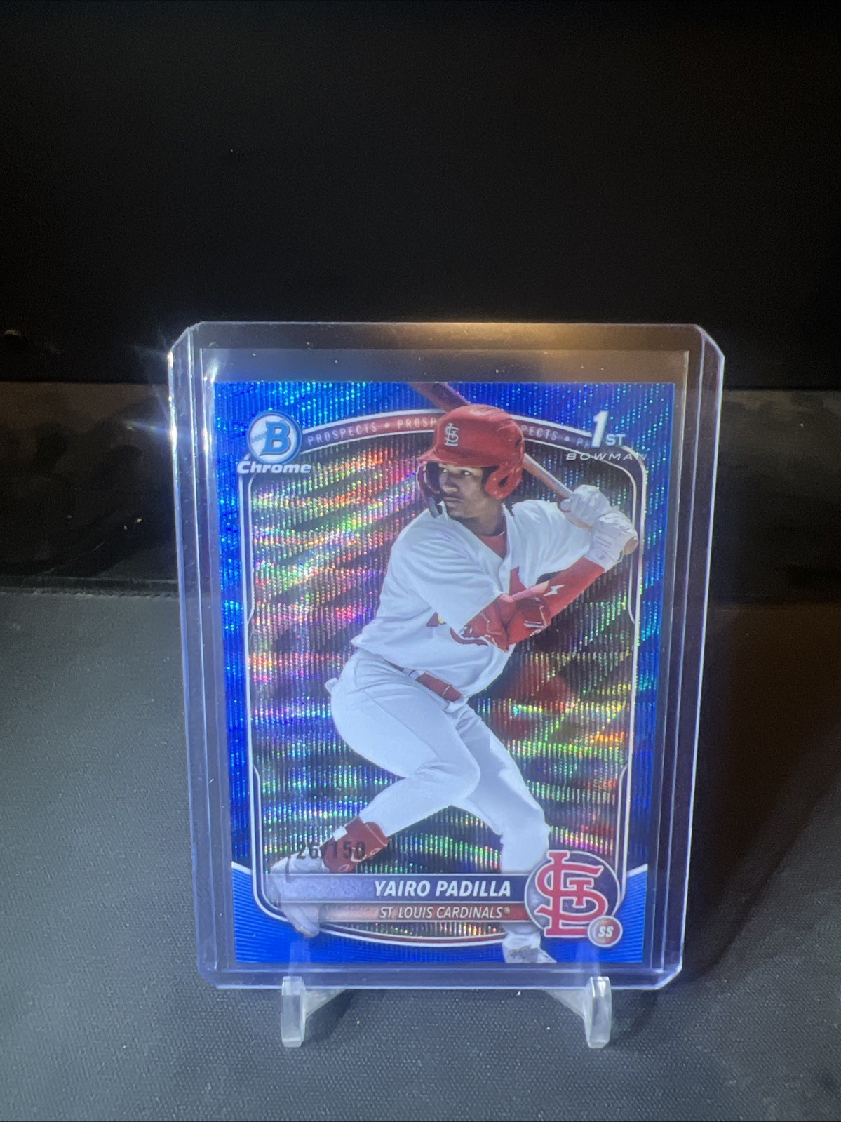 2025 Bowman Chrome Blue Wave 1st Yairo Padilla /150