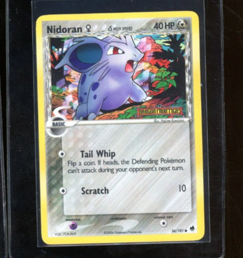 Pokemon Card - Nidoran F Dragon Frontiers 56/101 Common Reverse Holo Stamped