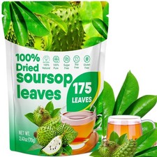 175 Soursop Graviola Dried Leaves for Tea - 100 Natural Whole Dried Soursop