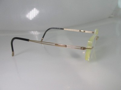 Silhouette Eyeglasses Frames 5227 20 6051 Gold Black Two Tone Rimless 17 140 EUC