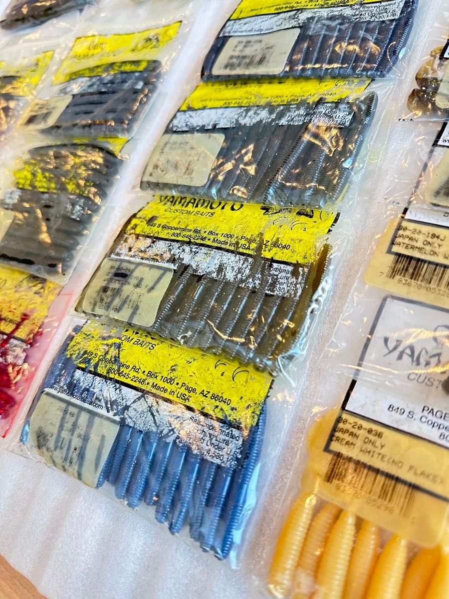 J. Gary Yamamoto Worm Set, including Grubs, Yamasenko, Twin Tail Grubs, Jumbo - Image 7