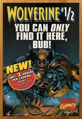 1997 Marvel Comics Wolverine Wizard 1/2 Print Ad/Poster Chap Yaep Promo Art 90s
