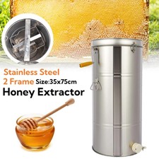 Honey Extractor Beekeeping Equipment Manual Crank Honeycomb Spinner 2 Frame+Lid