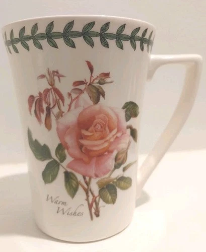 Portmeirion Exotic Botanic Pink Roses Mug 12oz "Warm Wishes"