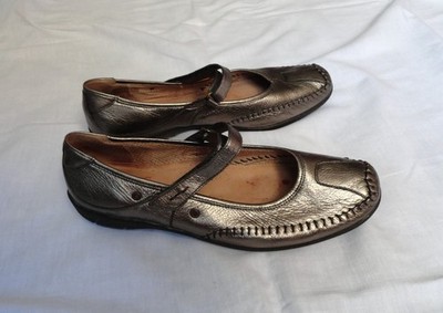 GABOR Ballerinas Leder Sommer Schuhe 41 Riemchen Slipper Mokassin UK 7,5 Bronze