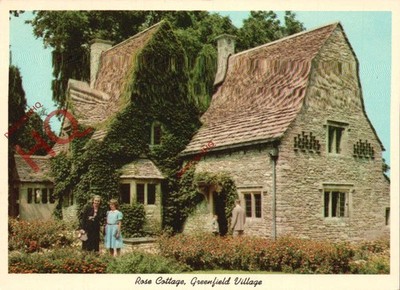 Postcard:;Greenfield Village, Dearborn, Michigan, Rose Cottage (Bad Scan)