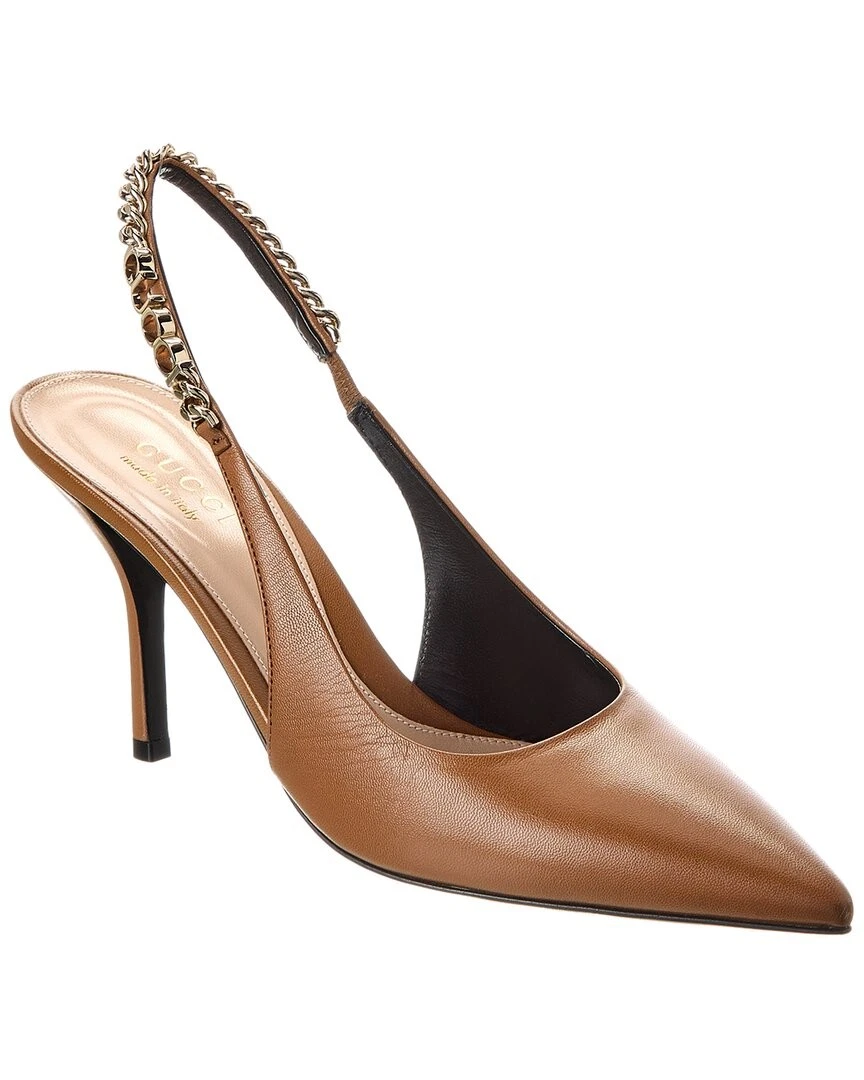 Escarpin femme Gucci Signoria cuir à bandoulière