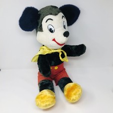 Vintage Mickey Mouse Plush 23" Walt Disney Productions Yellow Buttons