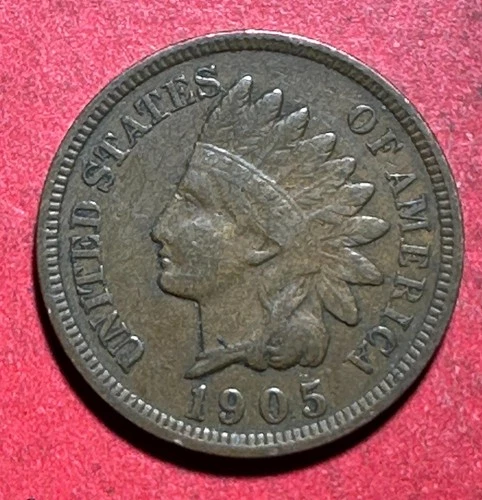 1905 US Indian Head Cent! Choice VF! Old US Coin!