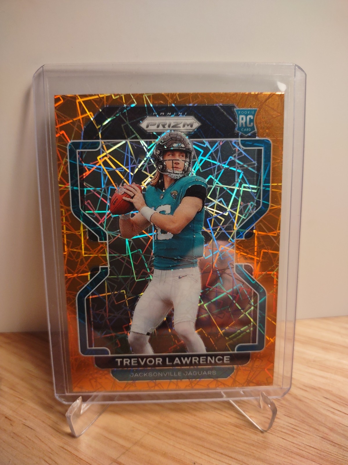 2021 Panini Prizm Trevor Lawrence RC Orange Lazer Rookie #331 Jaguars
