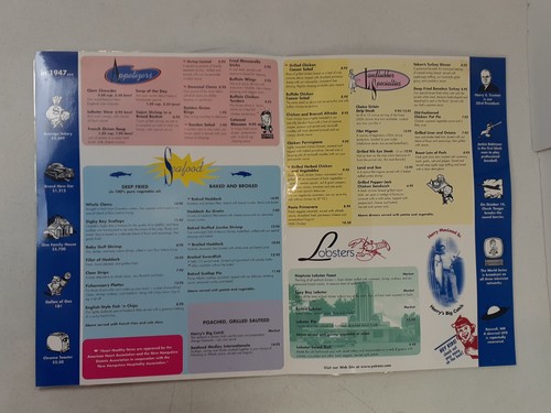 Vintage 1997 Yoken's Restaurant Menu Thar She Blows 50 Year Anniversary RARE 925 - Bild 3 von 12