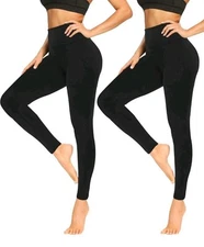 FULLSOFT Soft Leggings for Women - High Waisted Tummy Control No See Through 