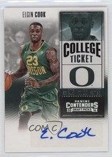 2016 Contenders Draft Picks College Ticket Elgin Cook (Green Jersey) Auto 16ik