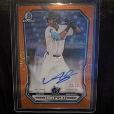 Topps 2025 Bowman Chrome Andrew Salas #BMA-AS RC Auto Orange /25 Marlins