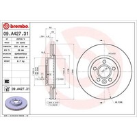 Brembo 2X Bremsscheibe Vorne Ø300 Mm InnenbelüFtet FüR Volvo V60 155 157 2.0