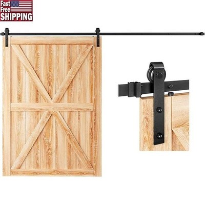Sliding Barn Door Hardware Kit Smooth Roller System Easy Install 220lbs Capacity