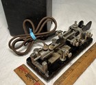 1920's  antique VIBROPLEX rare BOXED vintage RR Bug TELEGRAPH KEY old morse code — photo 2