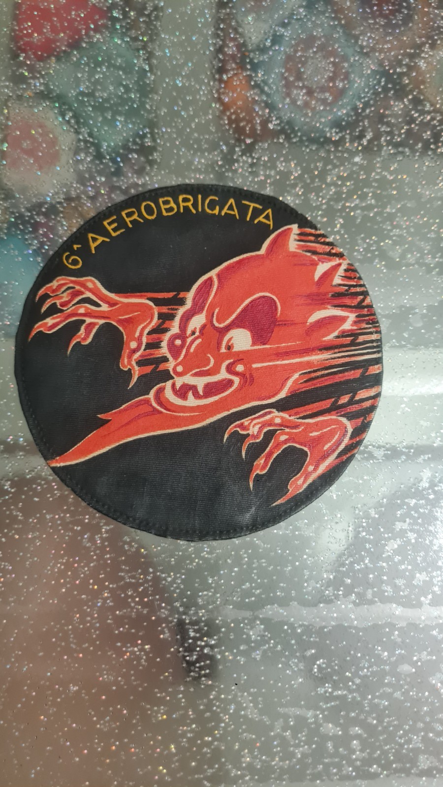 MUSEUM RARE Lotto 6^ Aerobrigata Diavoli Rossi Toppa Bragadin + Taccuino Pilota