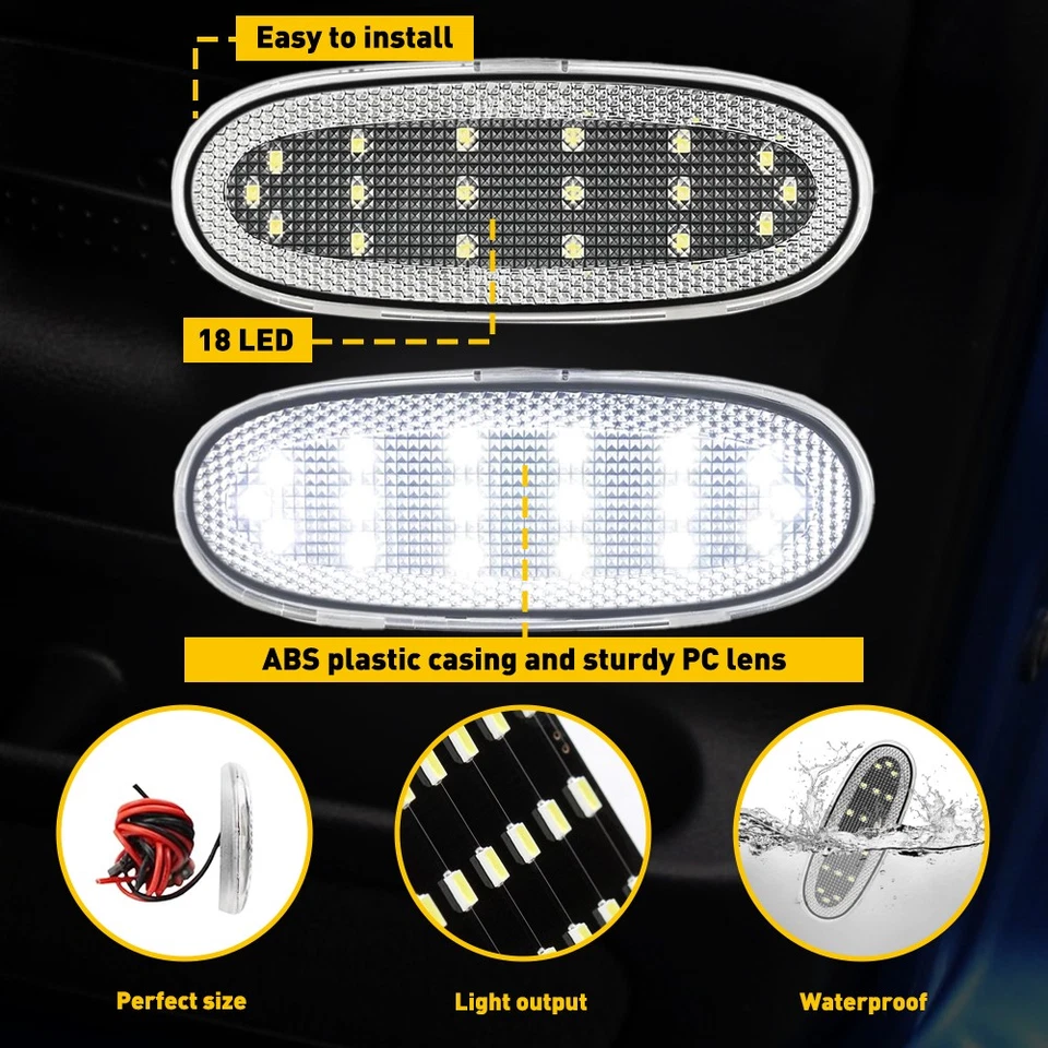 Luz LED de cortesía de puerta 2 piezas para Chrysler Aspen 2007-09 Dodge Durango 2004-09 Foto 4 de 4