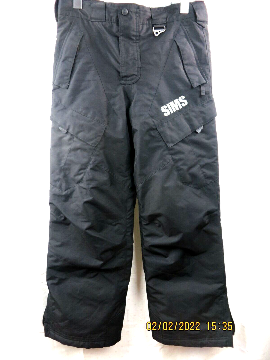 SIMS Boy's X-Large Polyester/Nylon Black-Charcoal Ski Snow Thick
