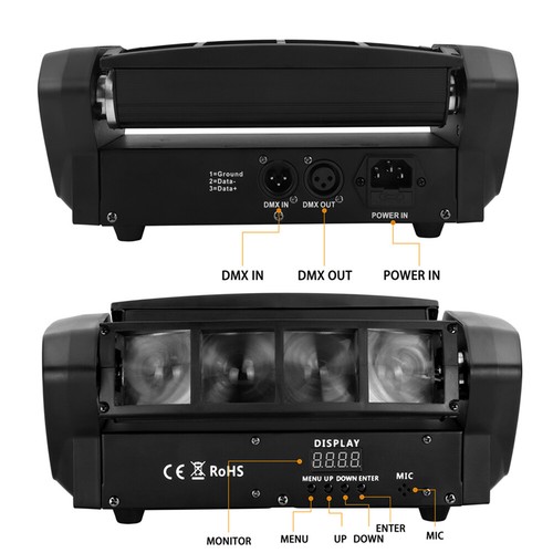 80W Spider RGBW DMX LED Lichteffekt Moving Head Strahl Disco Bühnenlicht Event - Bild 4 von 17