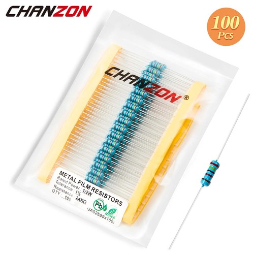 100Pcs 1/2W 1/2 Watt 0.5W 1% Metal Carbon Film Resistor Resistance 1ohm - 1M ohm - Picture 72 of 90