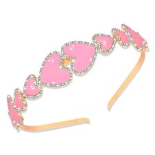 Valentine's Day Heart Headbands for Women Heart Glitter Headbands Rhinestone ...