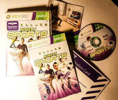Kinect Sports Xbox 360 Complete Manual & Sensor Card! (Xbox 360 2010) CIB Tested