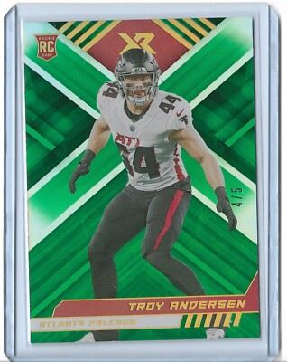 Troy Andersen 2022 XR Green 4/5 RC Anderson Rookie Montana State Atlanta Falcons
