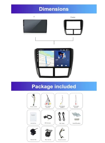 Autoradio Android per Subaru Forester 2015 -Octacore 4GB 64GB- Telecamera HD - Immagine 4 di 4